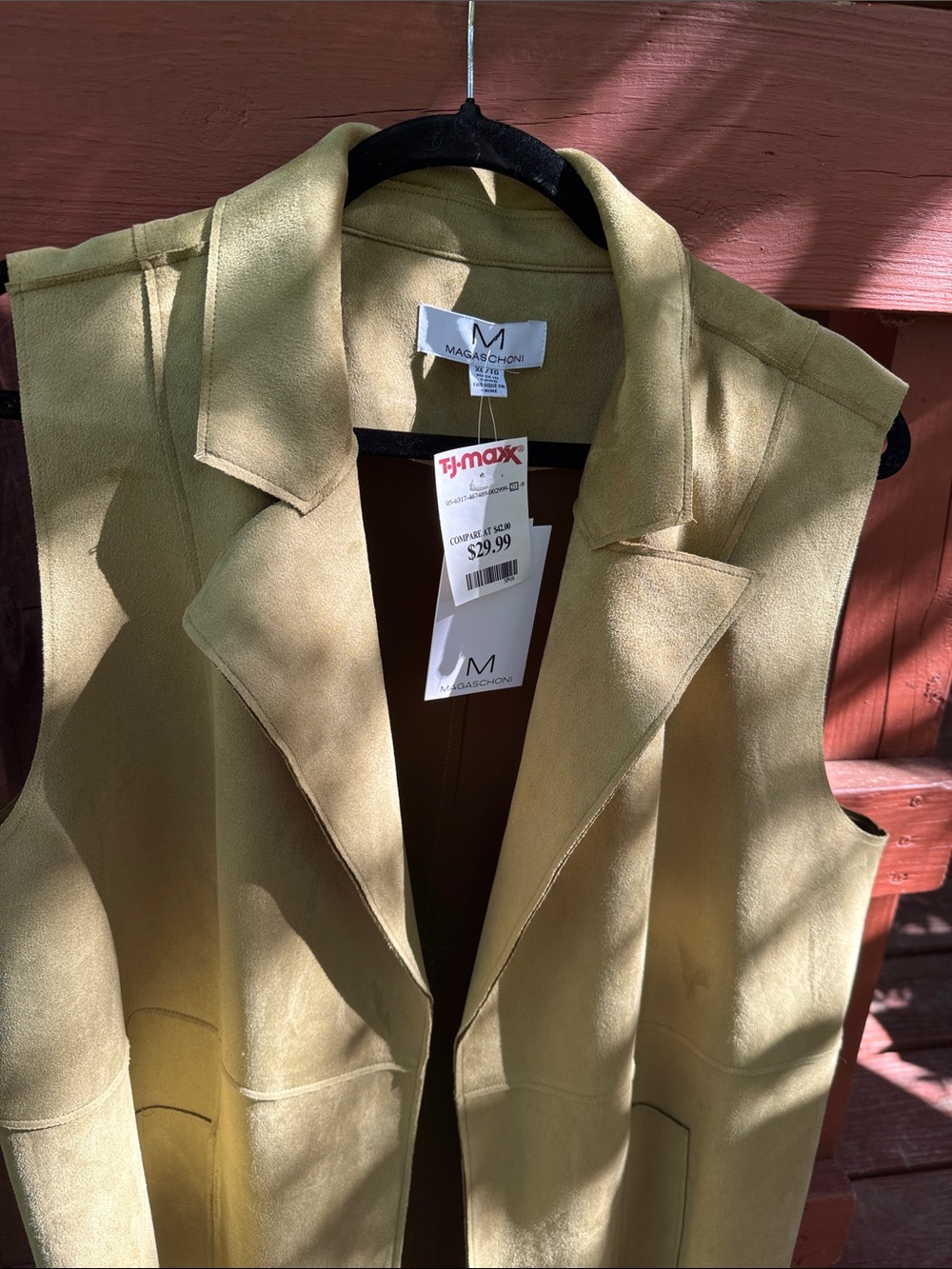 Magaschoni faux suede sleeveless Duster, size XL - Picture 4 of 7